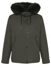 Yves Salomon Cotton Blend And Fox And Rabbit Fur Short Parka Clothing