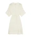 Yves Salomon Short Sleeve Dress In White