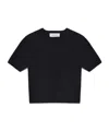 Yves Salomon Short-sleeved Knitted T-shirt In Black