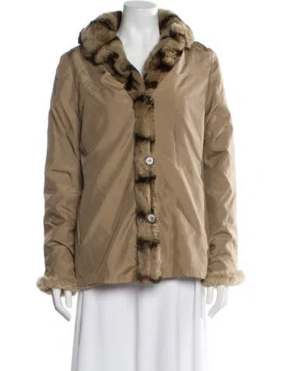 Pre-owned Yves Salomon Silk Jacket In Neutral