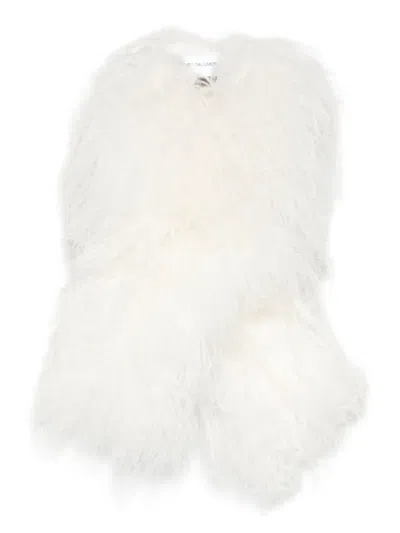 Yves Salomon Silk Scarf In White