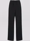 Yves Salomon Silk Trousers In Schwarz