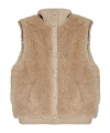 Yves Salomon Shearling Gilet In Nude