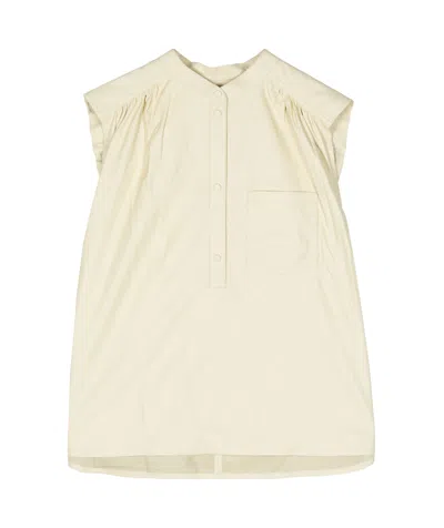 Yves Salomon Sleeveless Lambskin Leather Top In White
