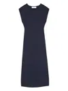 Yves Salomon Sleeveless Midi Dress In Blue