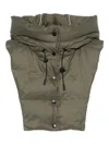Yves Salomon Sleeveless Puffer Jacker In Green