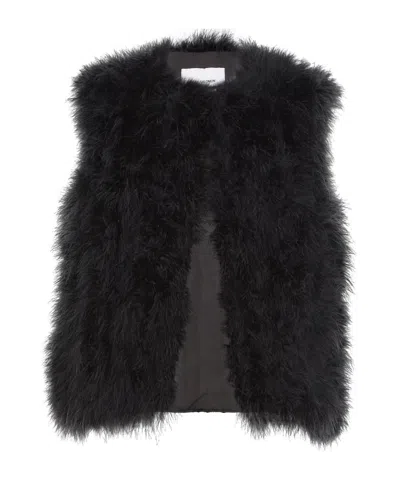 Yves Salomon Sleeveless Vest In Black