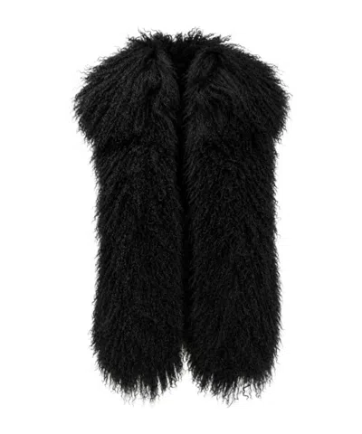 Yves Salomon Sleeveless Vest In Black
