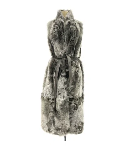 Yves Salomon Sleeveless Vest In Green