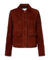 Yves Salomon Long-sleeved Leather Jacket In Brown