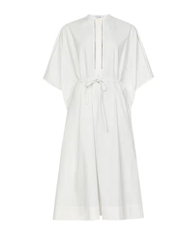Yves Salomon Cotton Poplin Tunic Dress In White