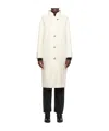 Yves Salomon Stand-collar Long-sleeved Coat In White