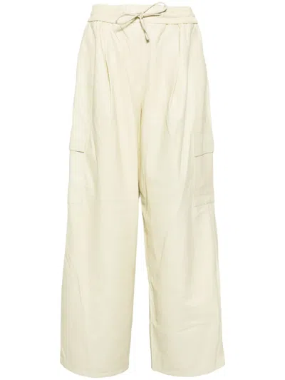 Yves Salomon Straight-leg Cargo Pants In Yellow