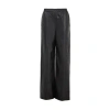 Yves Salomon Straight Nappa Lambskin Leather Pants In Black