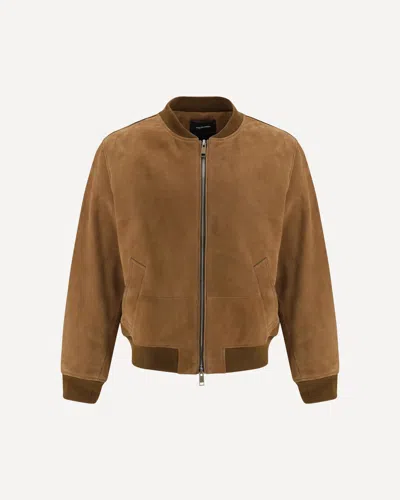 YVES SALOMON SUEDE BOMBER JACKET