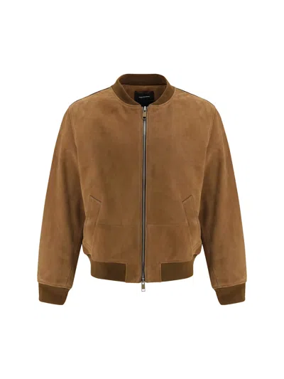 YVES SALOMON SUEDE BOMBER JACKET