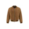 YVES SALOMON SUEDE BOMBER MEN'S JACKET