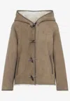 Yves Salomon Reversible Leather And Shearling Jacket In Brown