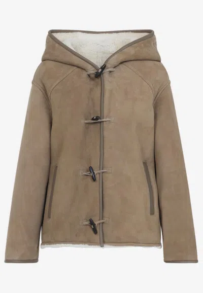 YVES SALOMON SUEDE SHORT COAT