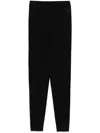 Yves Salomon Tapered Trousers In Black