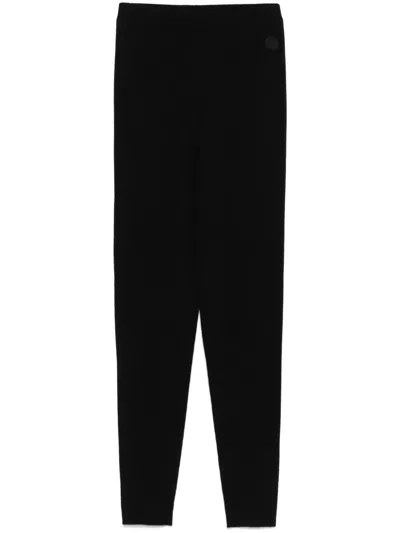 Yves Salomon Tapered Trousers In Black