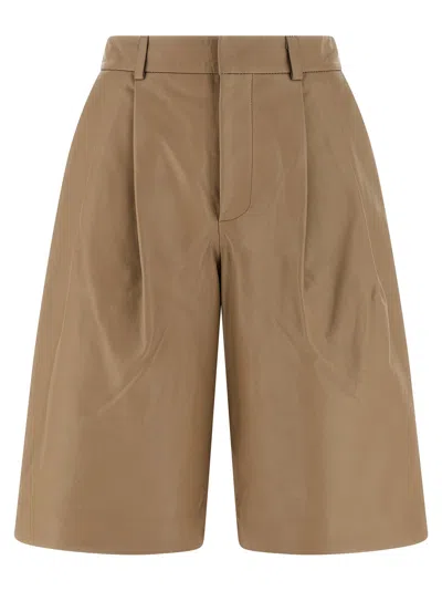 Yves Salomon Tassel Bermuda Shorts Bermuda And Short Beige In Brown