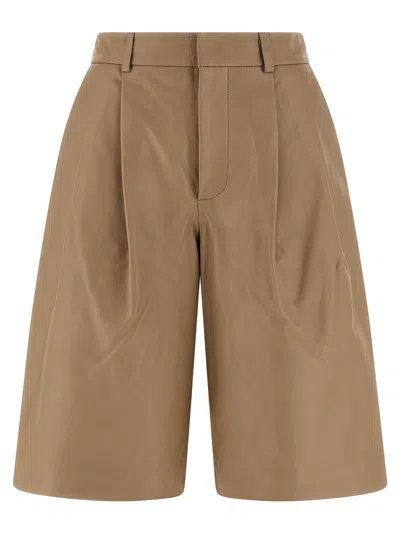 Yves Salomon Tassel Bermuda Shorts Bermuda And Short Beige In Brown