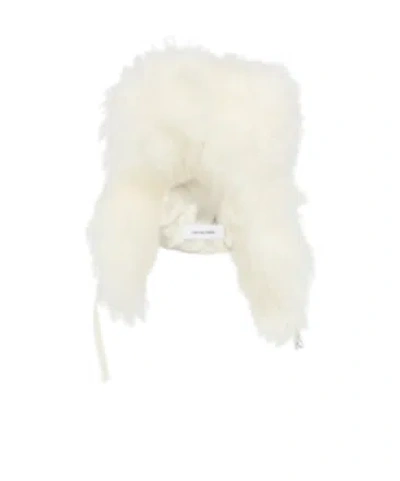 Yves Salomon Technical Fabric And Cashmere Ushanka In White
