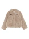 Yves Salomon Teddy-collared Jacket In Neutral