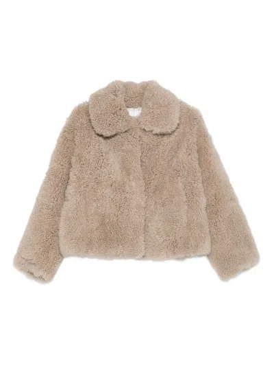 YVES SALOMON TEDDY-COLLARED JACKET