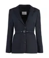 Yves Salomon Three-button Jacket In Black