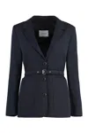 Yves Salomon Three-button Jacket In Blue