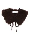 Yves Salomon Tie Detail Scarf In Brown