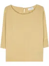 Yves Salomon Tie-fastening Wool Knitted Top In Yellow