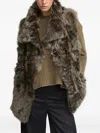 Yves Salomon Toscana レザージャケット In Brown