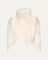 Yves Salomon Toscana Lambskin Short Jacket In White