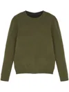 Yves Salomon Two-tone Reversible Knit Jumper In Green