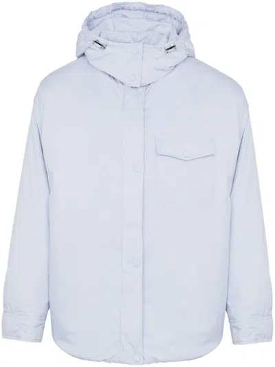 Yves Salomon Ultra-light Overshirt In Blue