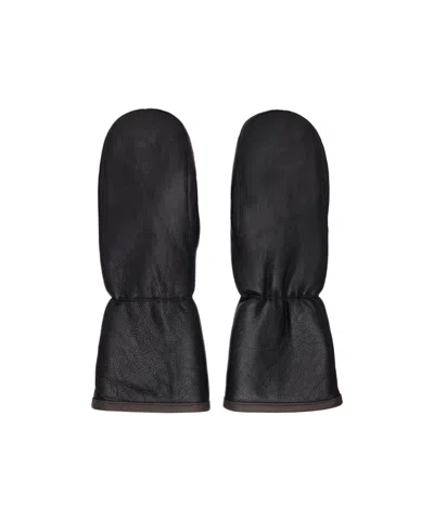 Yves Salomon Urly Merino Gloves In Black