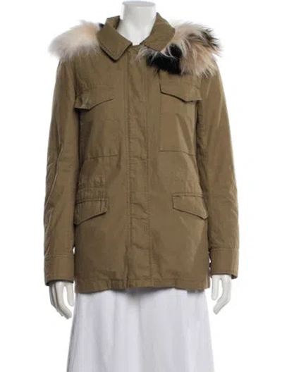 Pre-owned Yves Salomon Utility Jacket In Green