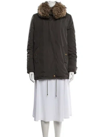 Pre-owned Yves Salomon Utility Jacket In Green