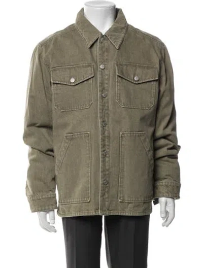 Pre-owned Yves Salomon Utility Jacket W/ Tags In Green