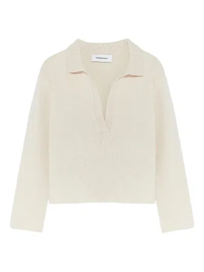 Yves Salomon V-neck Sweater In Neutral