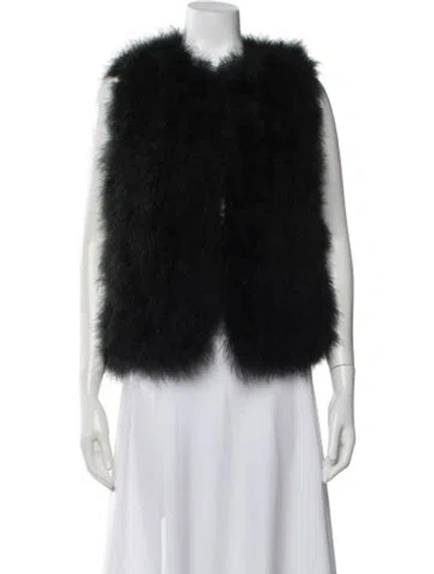 Pre-owned Yves Salomon Vest In Black