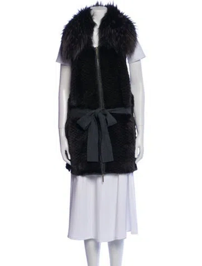 Pre-owned Yves Salomon Vest In Black