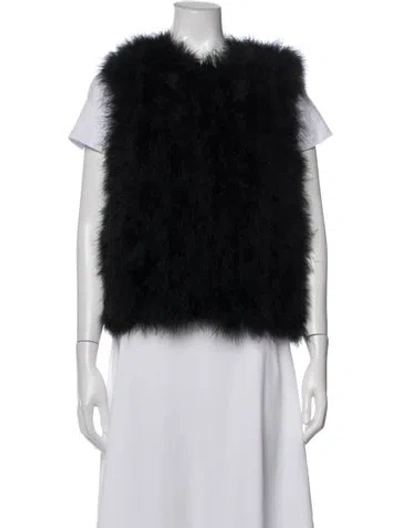 Pre-owned Yves Salomon Vest In Black
