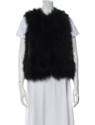 Pre-owned Yves Salomon Vest In Black