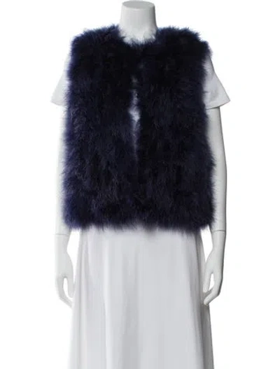 Pre-owned Yves Salomon Vest In Blue
