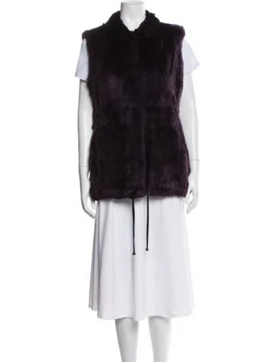 Pre-owned Yves Salomon Vest In Purple