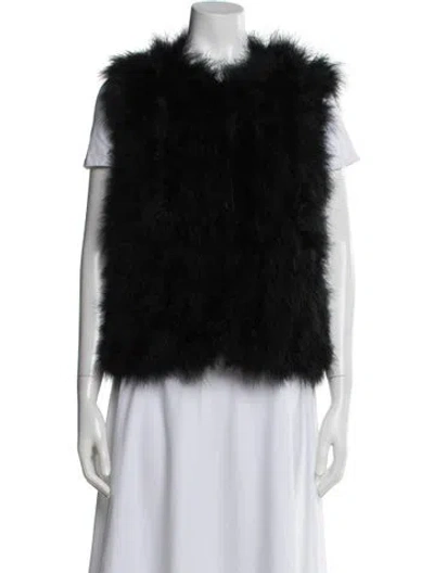 Pre-owned Yves Salomon Vest W/ Tags In Black
